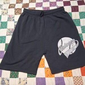 Vintage Chicago Whitesox Baseball Sweat Shorts Black‎ SZ Medium TNT Trau Loevner